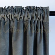 Zasłony - Zasłona Welurowa Na Taśmie 140X250 Szara Zaciemniająca - miniaturka - grafika 1