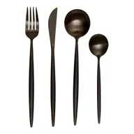 Zestawy sztućców - Czarne sztućce ze stali nierdzewnej 16 szt. Modern retro – Premier Housewares - miniaturka - grafika 1