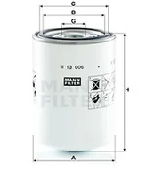 Filtry oleju - MANN MANN FILTR OLEJU JCB 400 W13006 W13006 - miniaturka - grafika 1