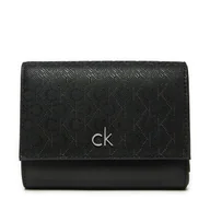 Portfele - Mały Portfel Damski Calvin Klein Ck Daily Medium Trifold_Mono K60K612841 Czarny - miniaturka - grafika 1