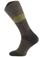 Skarpetki męskie - Skarpety trekkingowe ALASKAN MOOSE Heavy Weight, grube i ciepłe 80% MERINO, outdoorowe - Khaki 35-38 - miniaturka - grafika 1