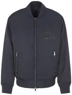 Kurtki męskie - Armani Exchange Męska kurtka Sustainable, Eagle Logo, Cuffed Sleeves Shell Jacket, grantowy, XS - miniaturka - grafika 1