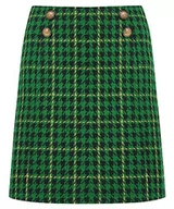 Spódnice - Joe Browns Damska spódnica mini o linii A, zielona, 12, ZIELONY, 38 - miniaturka - grafika 1