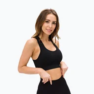 Bielizna sportowa damska - Biustonosz fitness Gym Glamour Push Up black - miniaturka - grafika 1