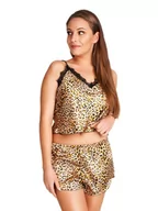 Piżamy damskie - Piżama Damska Satynowa Panterka L - miniaturka - grafika 1