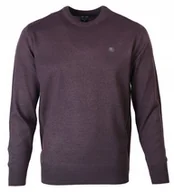 Swetry męskie - SWETER Męski Klasyczny Gładki ŚLIWKOWY XL Pako Jeans - miniaturka - grafika 1