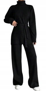 SHEIN DAMSKI GOLF CZARNY WIĄZANY KLASYCZNY S ŁUF - Swetry damskie - miniaturka - grafika 1