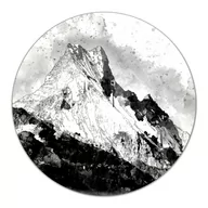 Deski do krojenia - Podkładka ze szkła ozdoba Czarno-Białe Góry fi40, Coloray - miniaturka - grafika 1