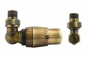 Zawory i kraniki - Zawór termostatyczny trójosiowy Master mosiądz antyczny lewy - miniaturka - grafika 1
