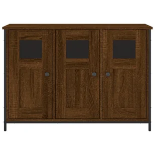Szafka, brązowy dąb, 100x35x70 cm, materiał drewnopochodny Lumarko! - Szafki do salonu - miniaturka - grafika 7