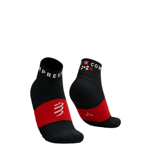 COMPRESSPORT Skarpetki do biegania ULTRA TRAIL SOCKS LOW V2.0 black/red - Skarpetki sportowe męskie - miniaturka - grafika 1
