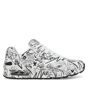 Sneakersy męskie - Sneakersy Skechers UNO Printed Lace-Up 183501/WBK Biały - miniaturka - grafika 1