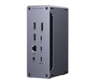 Huby USB - UGREEN U710 2x Thunderbolt 4 DisplayPort 8K 30Hz 4x USB USB-C RJ45 SD/TF AUX PD 90W Szary - miniaturka - grafika 1