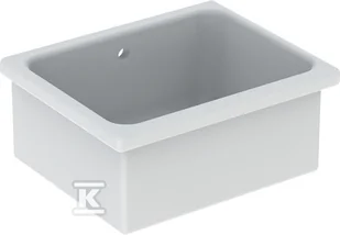 Publica Ruscello Umywalka wielofunkcyjna, B50cm, H26cm, T40cm, z przelewem, bez otworu na baterię - Umywalki - miniaturka - grafika 1