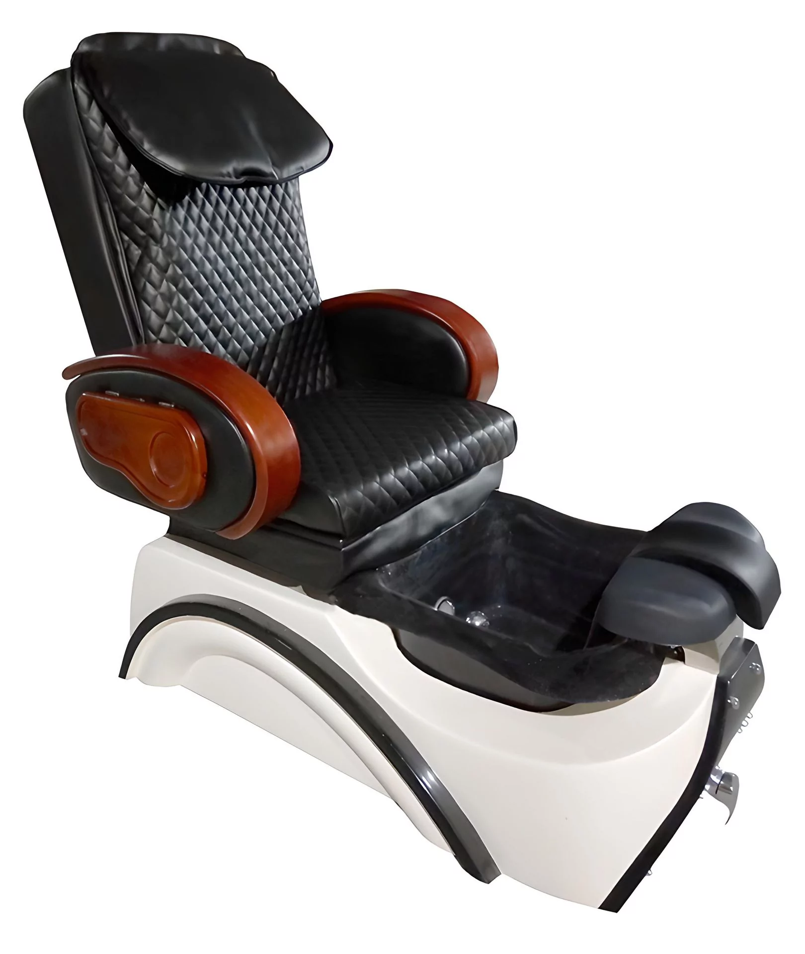 Fotel kosmetyczny elektryczny do pedicure z hydromasażerem stóp do salonu SPA czarny