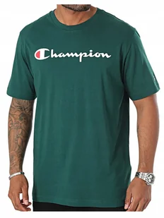 KOSZULKA męska CHAMPION 220256-GS502 t-shirt bawełniany zieleń L - Koszulki męskie - miniaturka - grafika 1