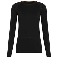 Koszulki sportowe damskie - Damska koszulka Icebreaker Women Merino 200 ZoneKnit LS Crewe Rozmiar: M / Kolor: czarny - miniaturka - grafika 1