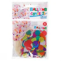 GMR Balony przezroczyste z kolorowym konfetti 30 cm 4 szt GD-4BK - Balony i akcesoria - miniaturka - grafika 2