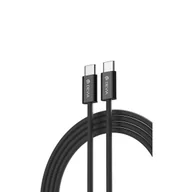 Kable USB - Kabel 60W 3A 1m USB-C - USB-C PD DEVIA EC325 czarny - miniaturka - grafika 1