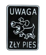 Akcesoria BHP - Tabliczka 15*20CM UWAGA ZŁY PIES - miniaturka - grafika 1