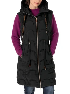 Timezone Kamizelka pikowana w kolorze czarnym - Kamizelki damskie - miniaturka - grafika 1