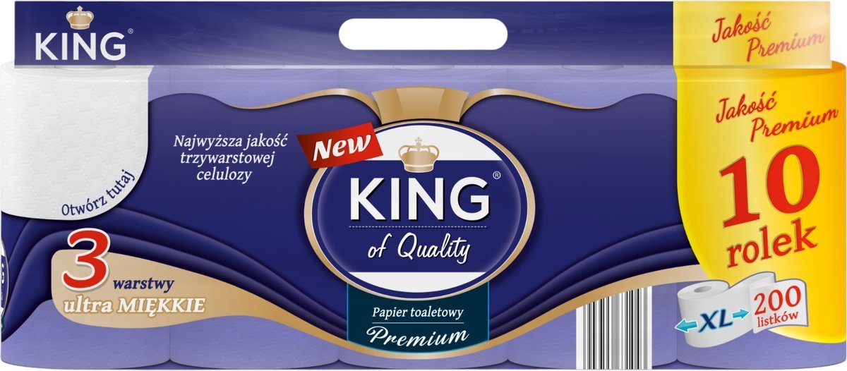 Papier toaletowy KING 3W 10szt. (234m) BIAŁY