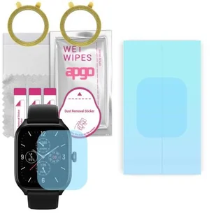 2x folia ochronna hydrożelowa do Amazfit GTS 4 - apgo HD HQ FLEX Smartwatch Hydrogel Protection Ochrona na ekran smartwatcha - Akcesoria do smartwatchy - miniaturka - grafika 1