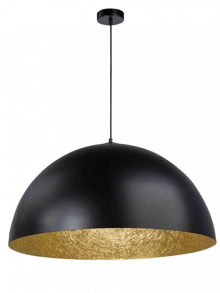 Wisząca lampa pokojowa Sfera stylowy zwis czarny złoty