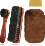 Środki do obuwia i ubrań - SZCZOTKA DO CZYSZCZENIA BUTÓW 4x WOSKOWANIA NATURALNE WŁOSIE KOŃSKIE ZESTAW - miniaturka - grafika 1