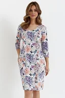 Bielizna nocna - Koszula nocna Hortensja fioletowo-różowe kwiaty XL - miniaturka - grafika 1