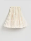 Spódnice - Reserved - Tiulowa spódnica midi - kremowy - miniaturka - grafika 1