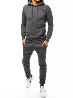 Dresy męskie - Dres męski ciemnoszary Dstreet AX0382-L - miniaturka - grafika 1