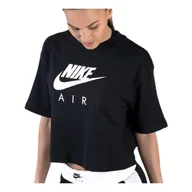 Koszulki i topy damskie - Nike Damski T-shirt W Nsw Air Top Ss Czarny S - miniaturka - grafika 1