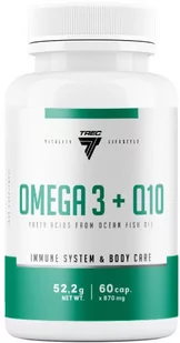 Kwasy tłuszczowe z Q10 Trec Nutrition Omega 3 + Q10 60 kapsułek (5902114043339) - Suplementy diety - miniaturka - grafika 1