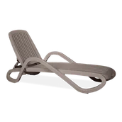 Leżaki ogrodowe - DKWADRAT Leżak Eden tortora 97261 - miniaturka - grafika 1