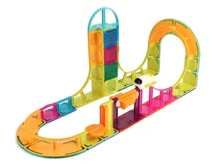 Magnetyczne Klocki Konstrukcyjne Podniebny Tor 61 Elementów - Klocki - miniaturka - grafika 3