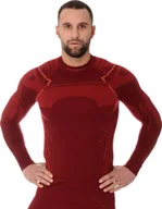 Bluzy sportowe męskie - Brubeck LS13040A Bluza męska THERMO bordowy S - miniaturka - grafika 1