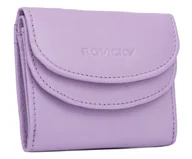 Portfele - Damski skórzany portfel Rovicky na zatrzask minimalistyczna portmonetka na karty i gotówkę, fioletowy - miniaturka - grafika 1
