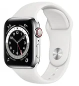Smartwatch - Apple Watch 6 40/Silver Steel/White Sport LTE - miniaturka - grafika 1