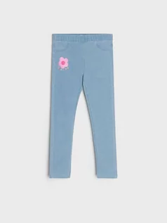 Spodnie i spodenki dla dziewczynek - Sinsay - Jegginsy - niebieski - grafika 1