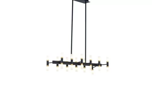 Lumina Deco Deco NOWOCZESNA LAMPA WISZĄCA RICHMOND PRO W24 DECO LDP 6035-24-PRO (BK+GD)