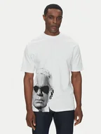 Koszulki męskie - KARL LAGERFELD T-Shirt 755240 552225 Biały Oversize - miniaturka - grafika 1