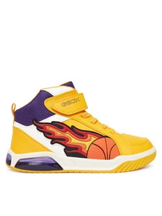 Geox Sneakersy J Inek J569CC 05411 C2295 DD Żółty - Buty dla chłopców - miniaturka - grafika 1