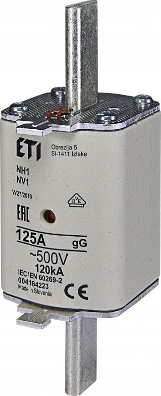 Eti-Polam Wkładka bezpiecznikowa KOMBI NH1 80A gG/gL 500V WT-1 004184221 /3szt./ 004184221
