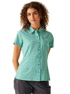 Koszulki sportowe damskie - Regatta Koszula funkcyjna "Travel Packaway" w kolorze turkusowym - miniaturka - grafika 1
