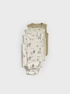 Body dla niemowląt - Reserved - Bawełniane body 3 pack - brązowy - miniaturka - grafika 1