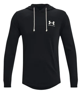 Bluza męska UNDER ARMOUR z kapturem Rival Terry Hoodie czarna - Bluzy męskie - miniaturka - grafika 1