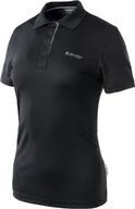 Koszulki i topy damskie - Hi-Tec POLO T-SHIRT LADY SITE BLACK/SILVER XL - miniaturka - grafika 1