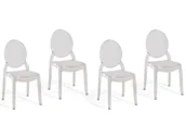 Krzesła - Beliani Zestaw do jadalni 4 krzesła przezroczyste MERTON - miniaturka - grafika 1