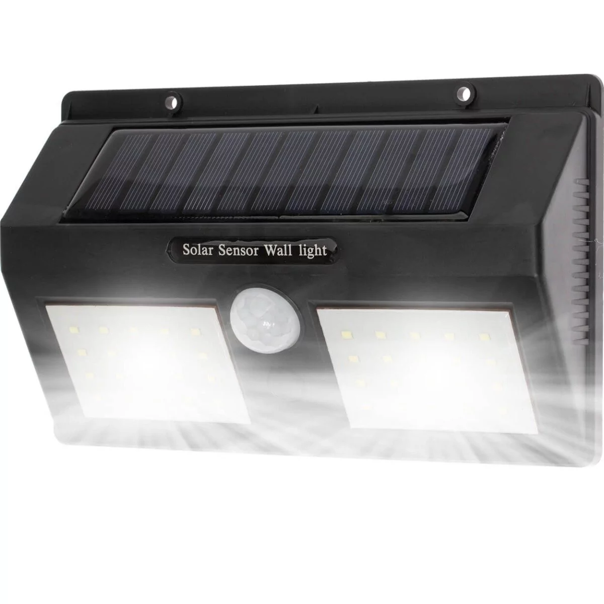 Lampa solarna - Kinkiet elewacyjny LED 5W z czujnikiem ruchu i zmierzchu – Biały zimny (6000K)